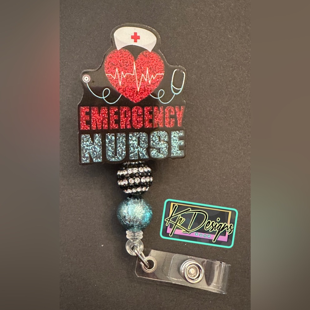 Emergency Nurse badge reel